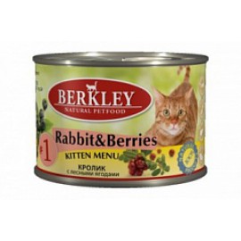 Berkley консервы для котят с кроликом и лесными ягодами